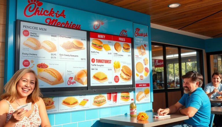 chick fil a little blue menu