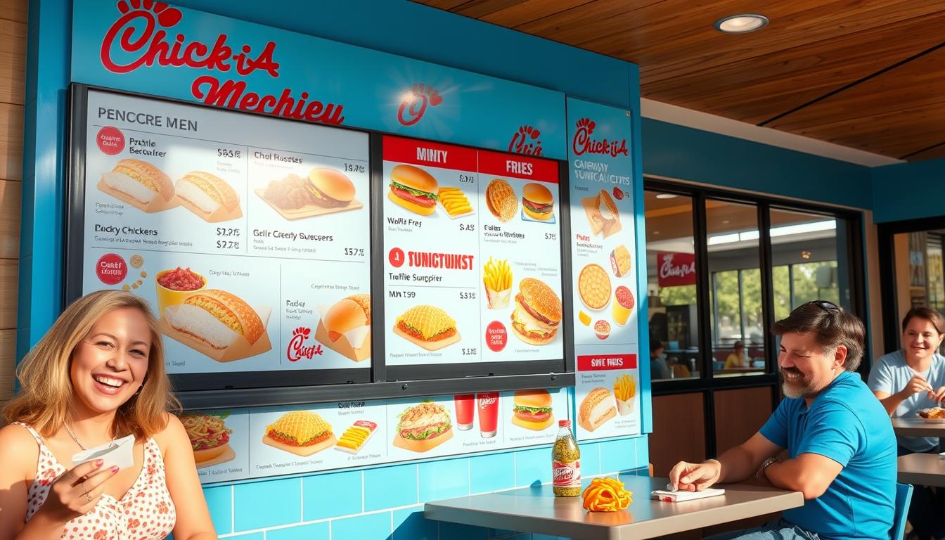 chick fil a little blue menu